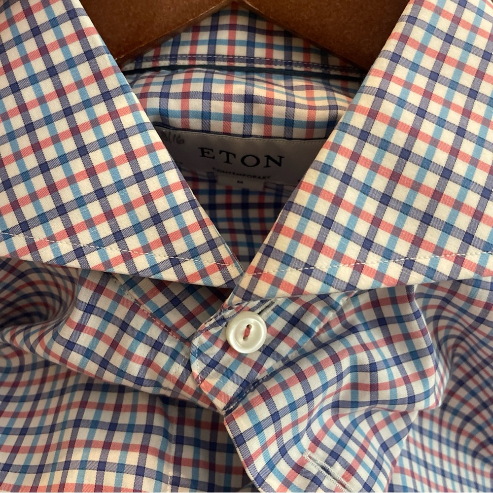 Eton Spread Collar Dress Shirt 100% Cotton 15.5/39